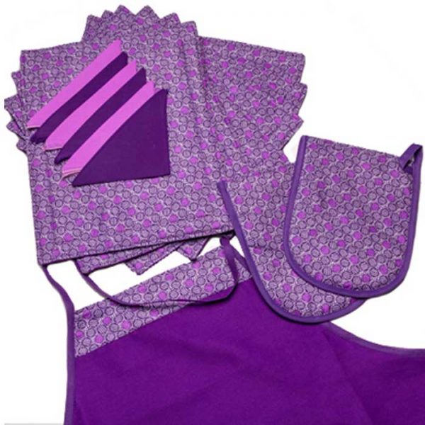 apron gloves and placemat set