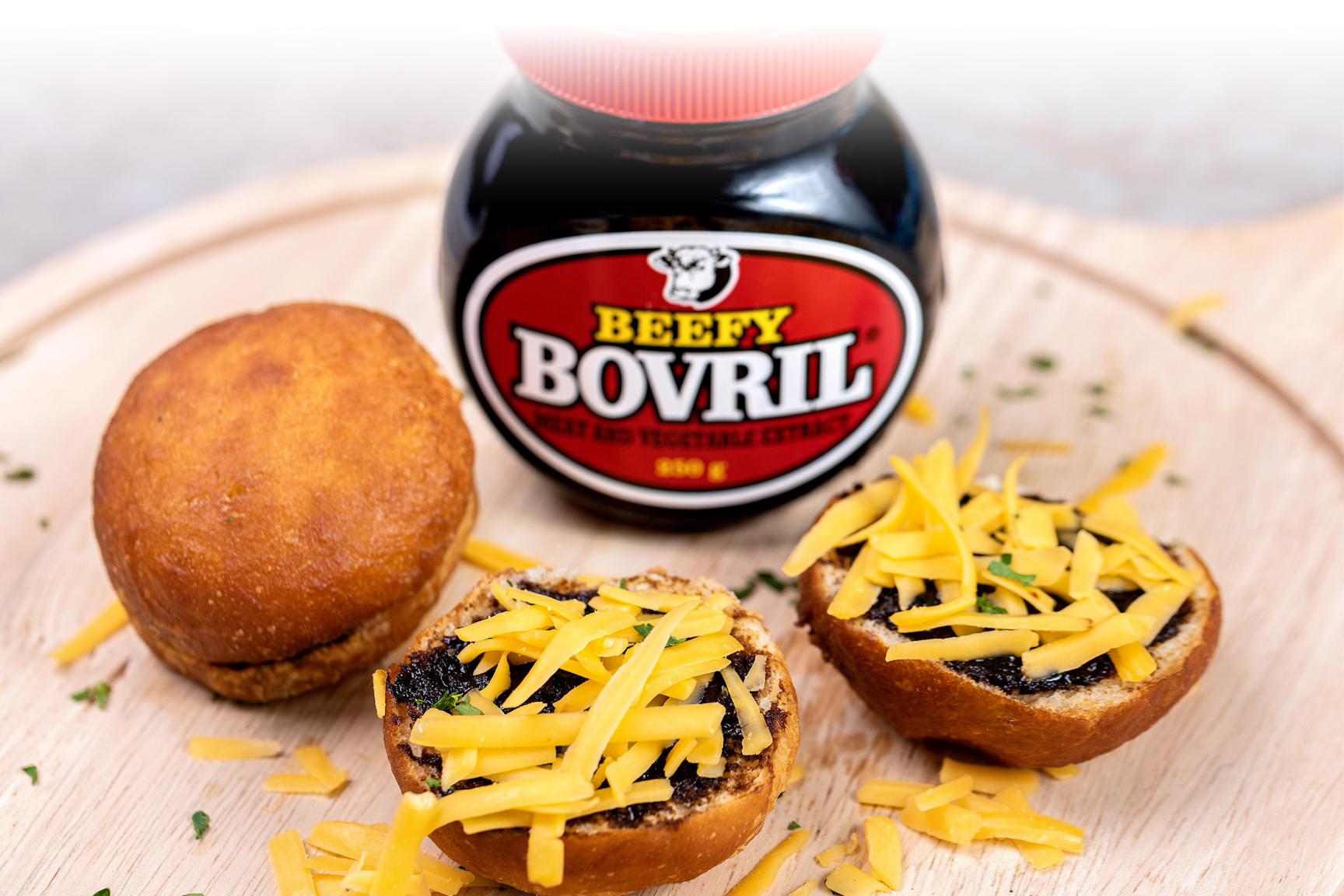 Amagwinya with Bovril & Cheese